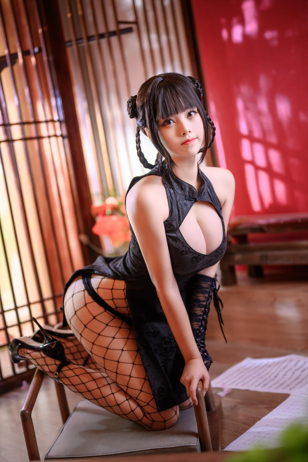 蜜汁猫裘魔女旗袍56p_2