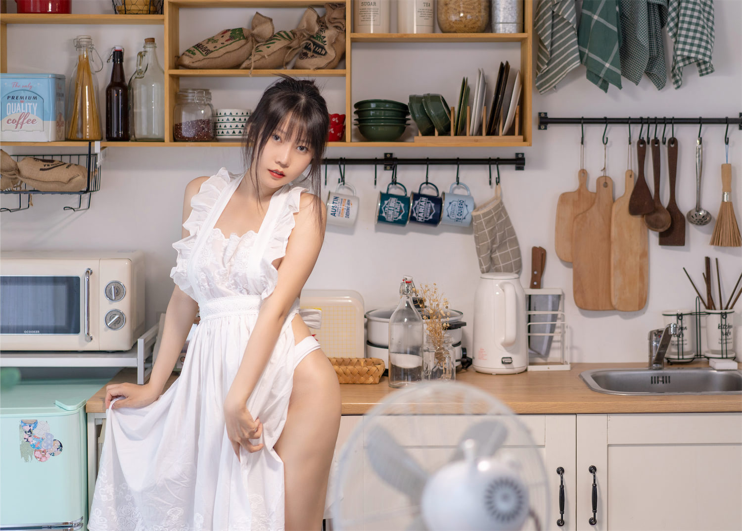 香草喵露露厨娘围裙55p1v