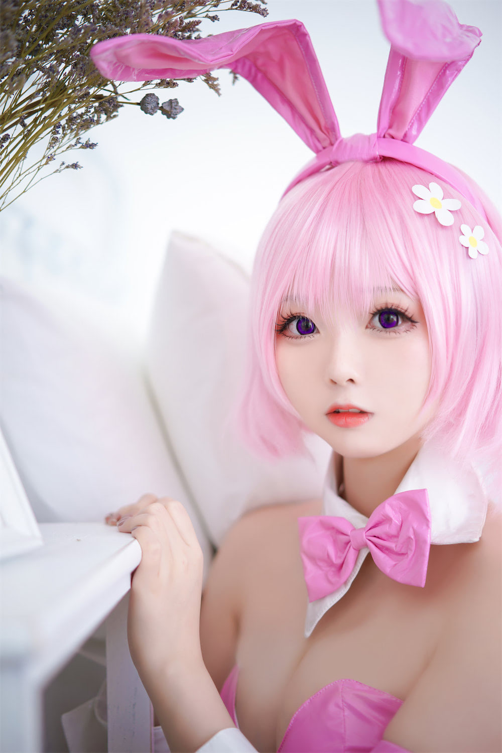 嶋葵梦梦紫色漆皮兔女郎41p