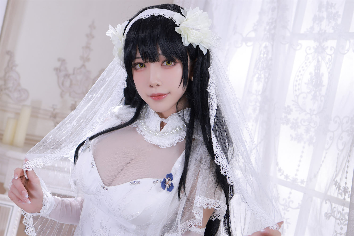 水淼aqua少女前线95式白婚纱57p_4