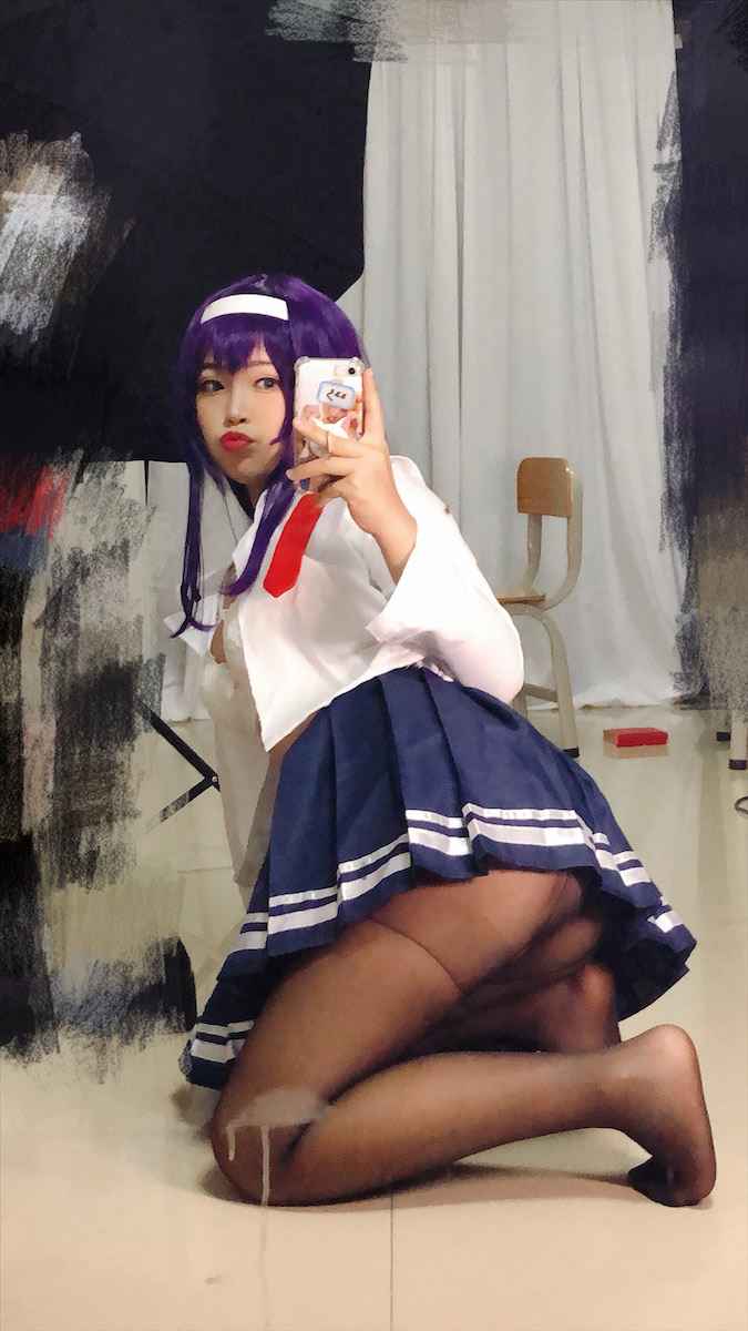 白烨烨学姐校服自拍26p