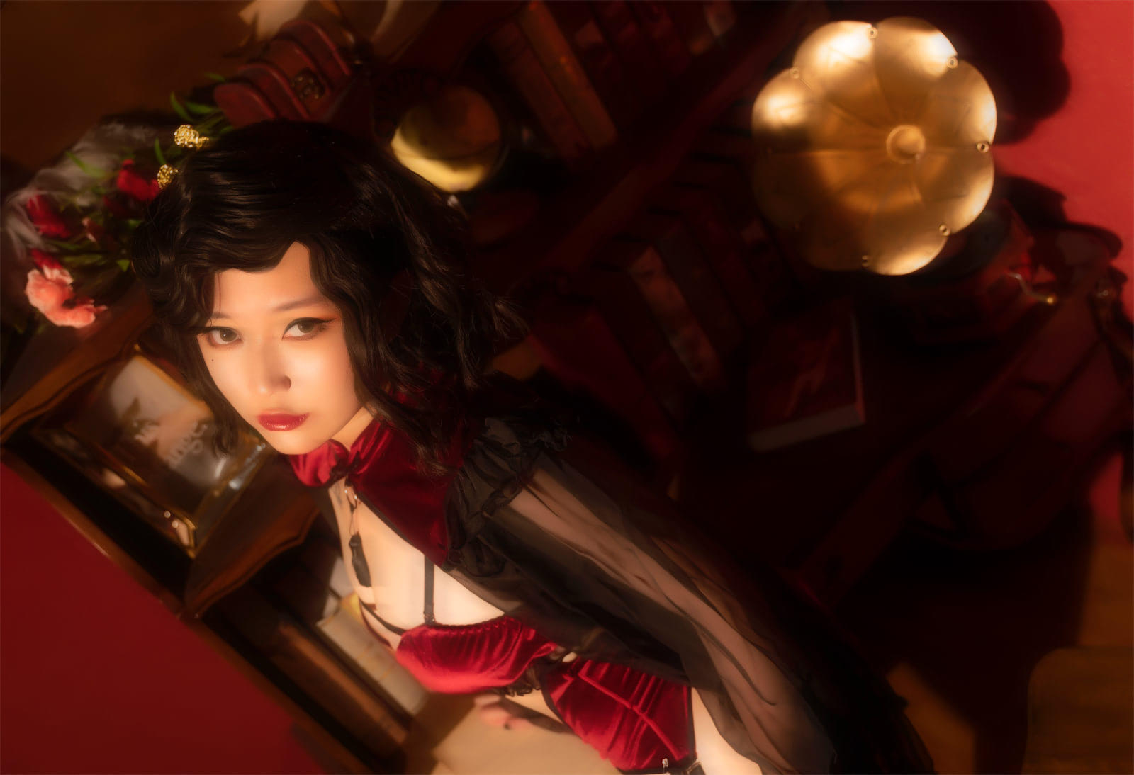 奇行家狗崽红丝绒旗袍16p