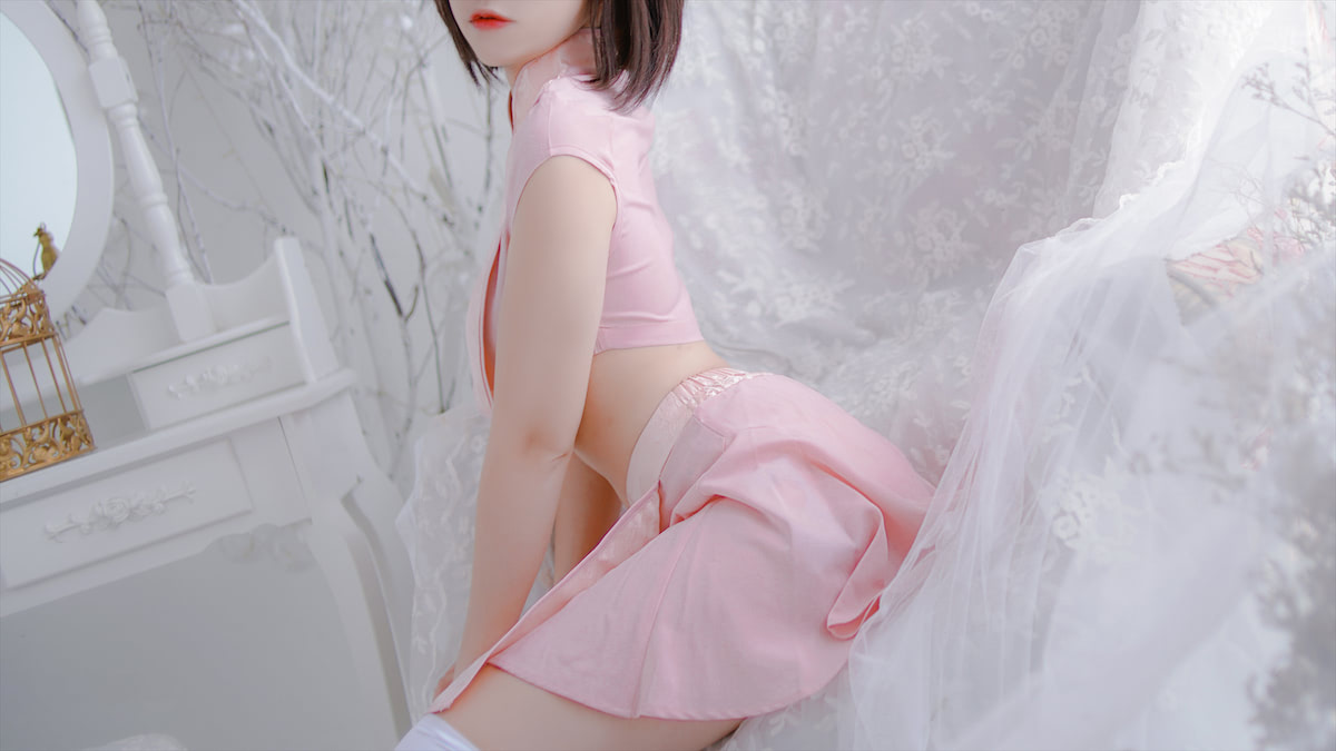 二佐Nisa中华粉旗袍猫21p