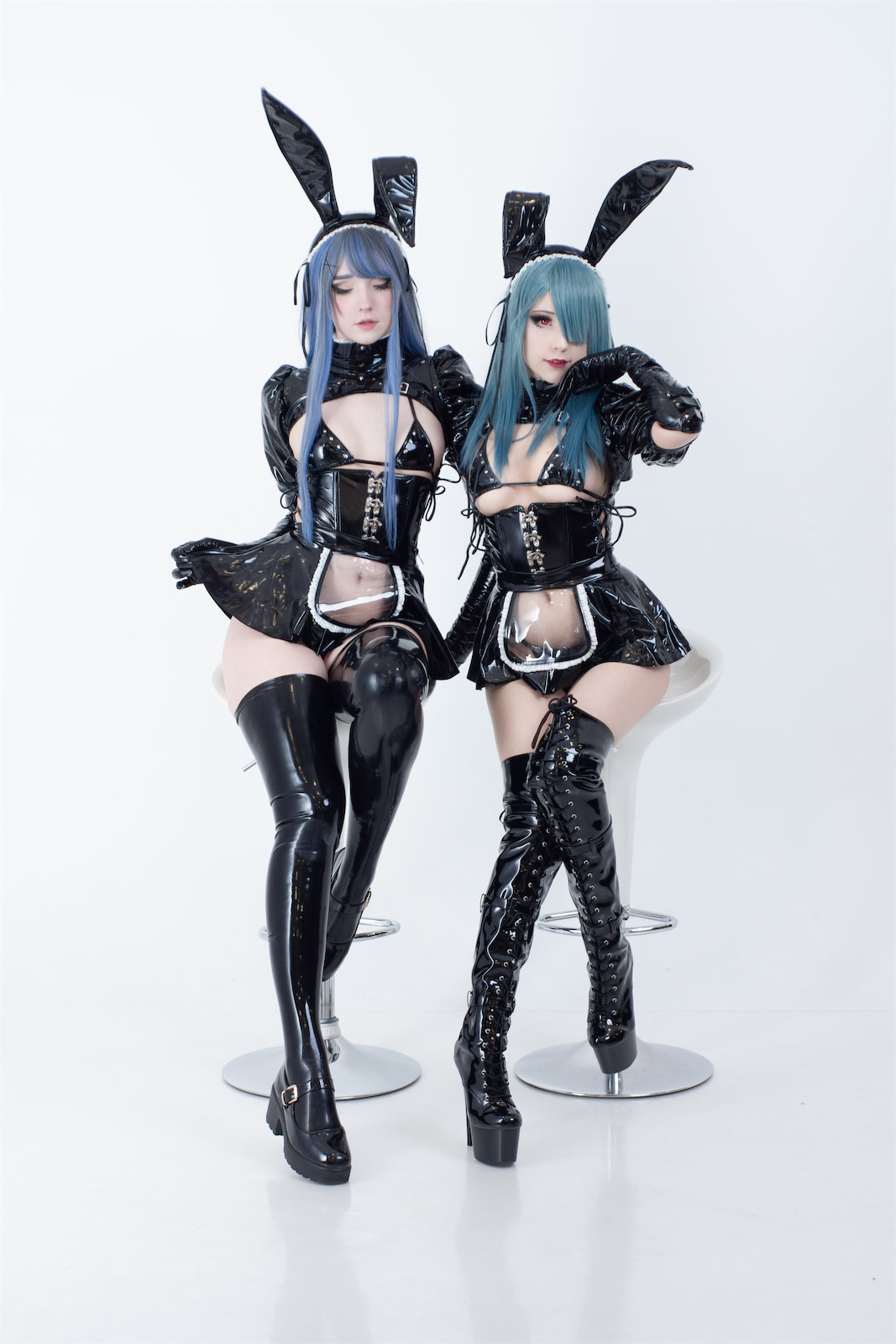 Candy Ball双人兔女郎Latex57p10v_1