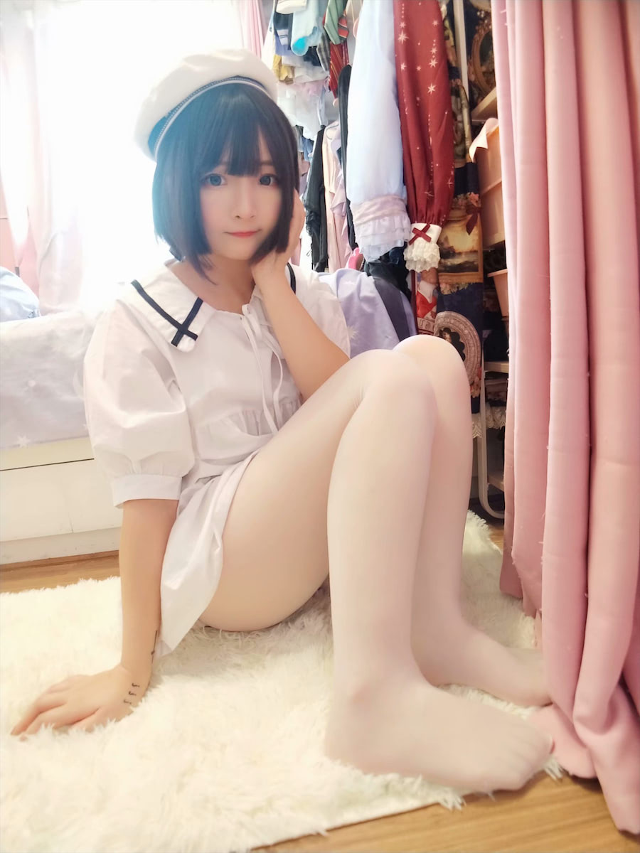 古川kagura白丝水手服40p