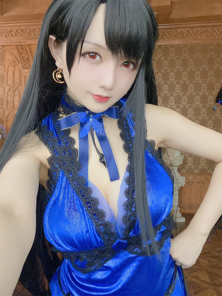 星之迟迟蒂法蓝色礼服42p2v