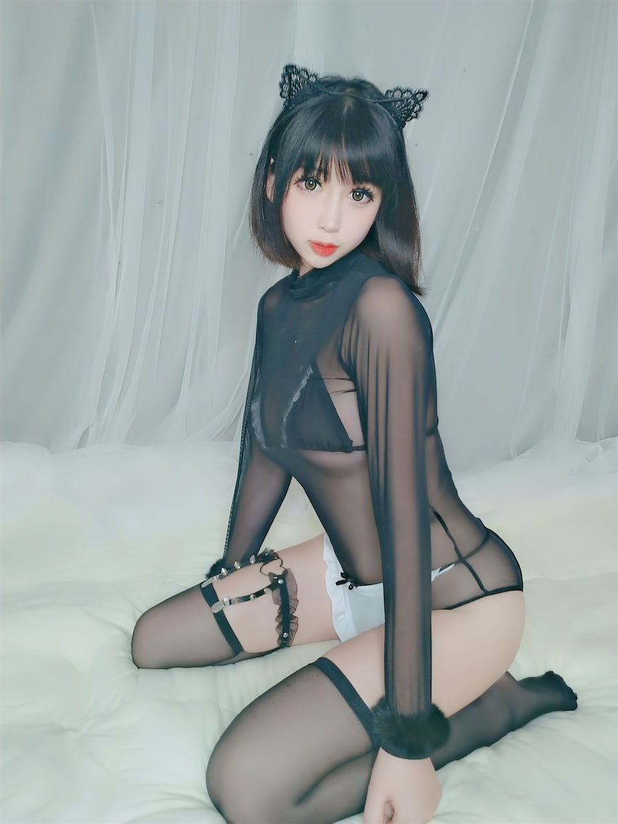 w黑米粥w黑纱猫耳40p1v