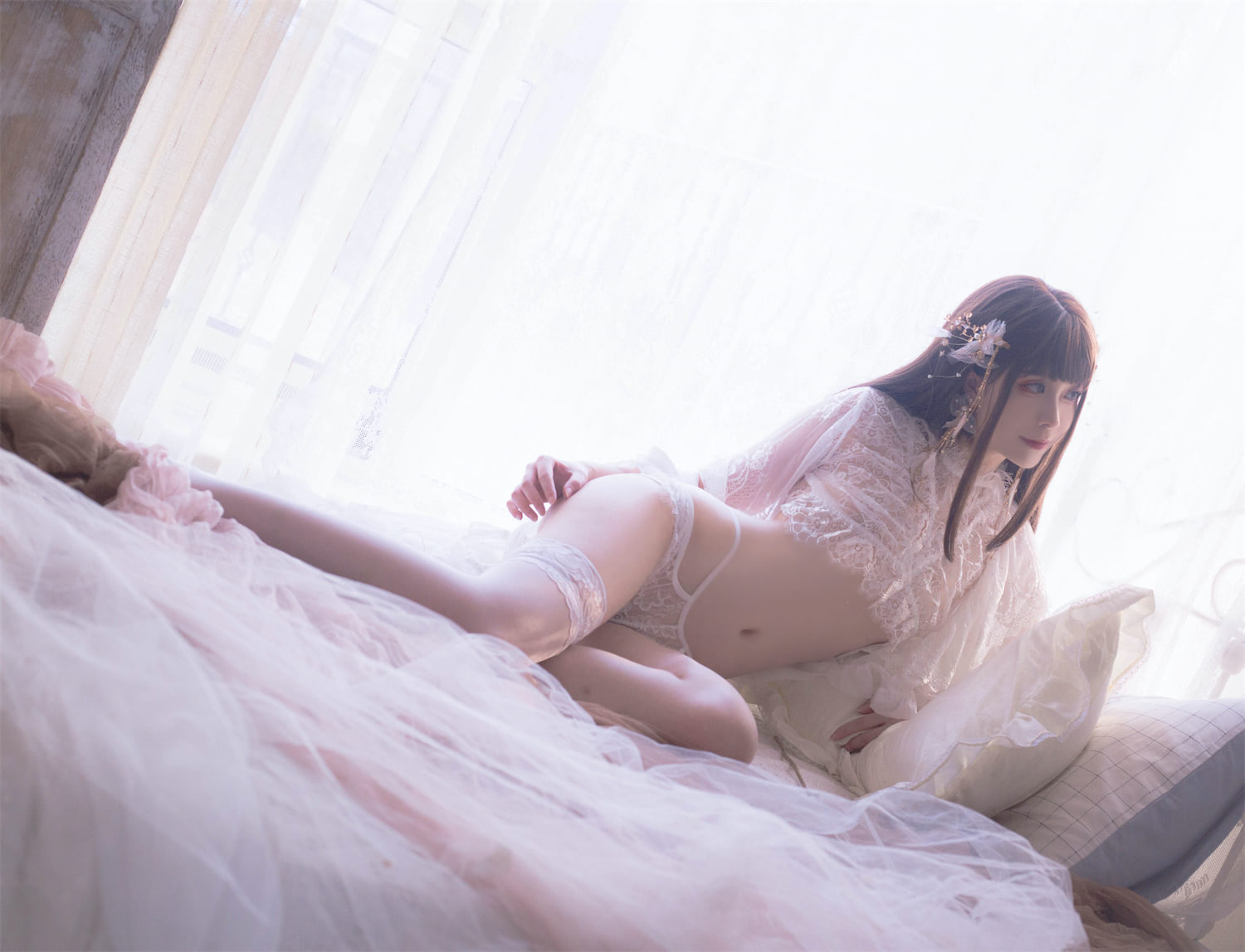 Sakiiii翎柒流云白裙34p