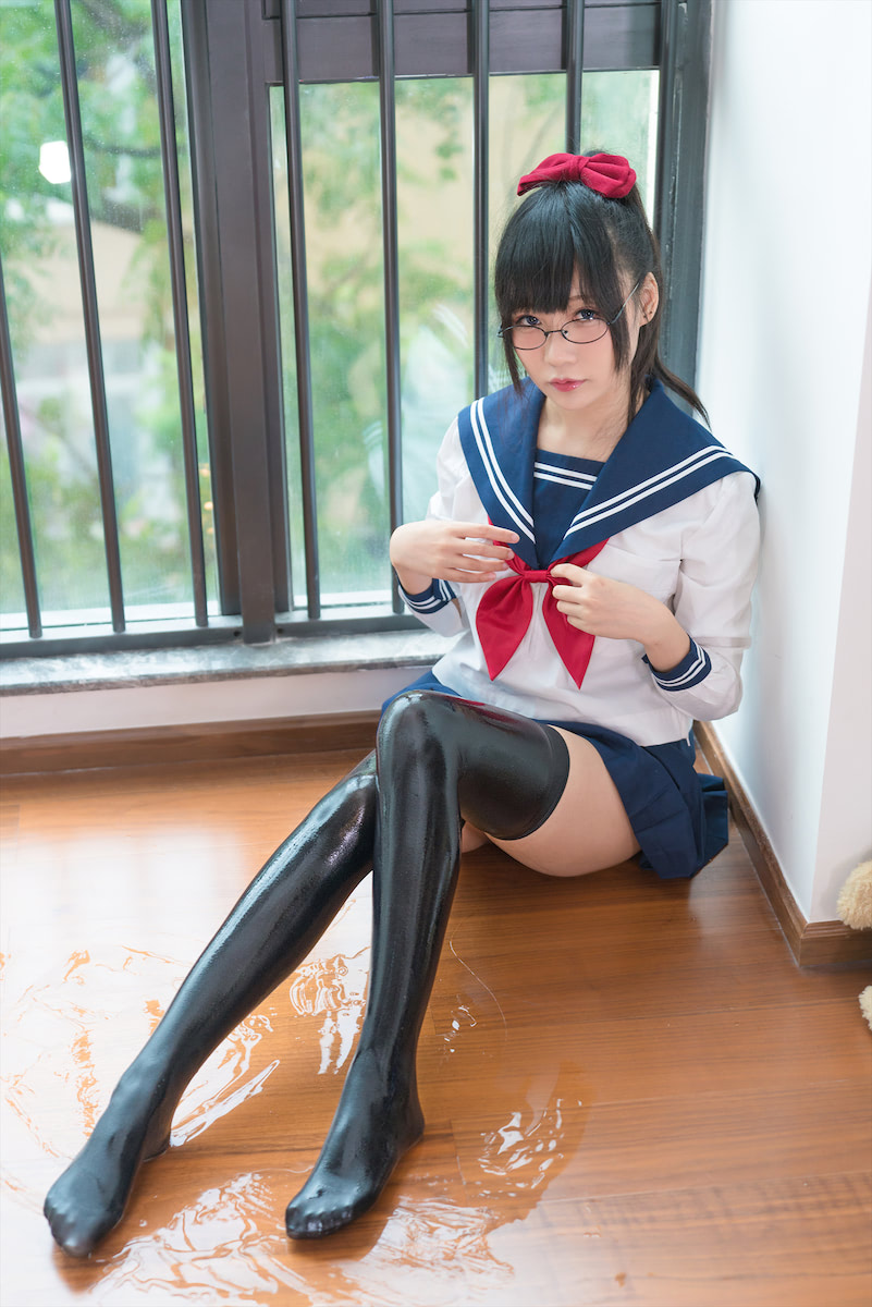 铭铭Kizami浴缸水手服42p_4