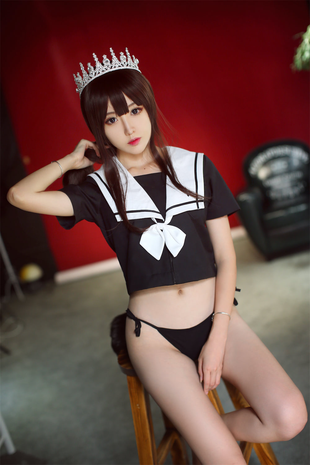 采妮么么黑水手服皇冠16p